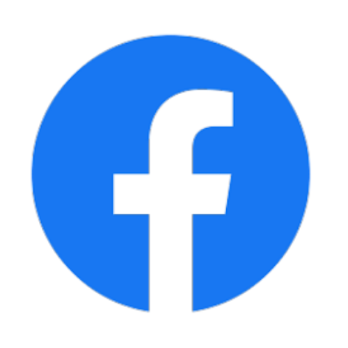 Logo circular azul con una "f" blanca en el centro, símbolo de Facebook.