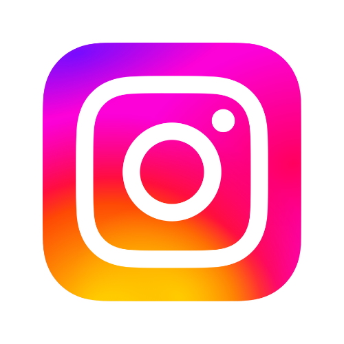Logo de Instagram con degradado multicolor y cámara blanca en el centro.
