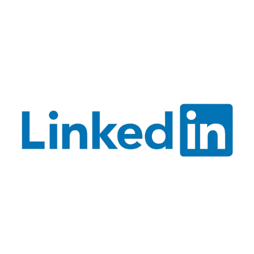 Logo oficial de LinkedIn con el texto en azul y el recuadro "in" destacado.