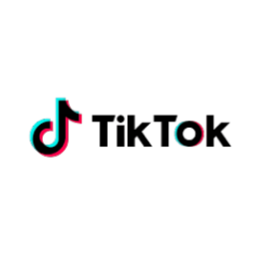 Logo oficial de TikTok con icono musical y el nombre de la marca en letras negras.